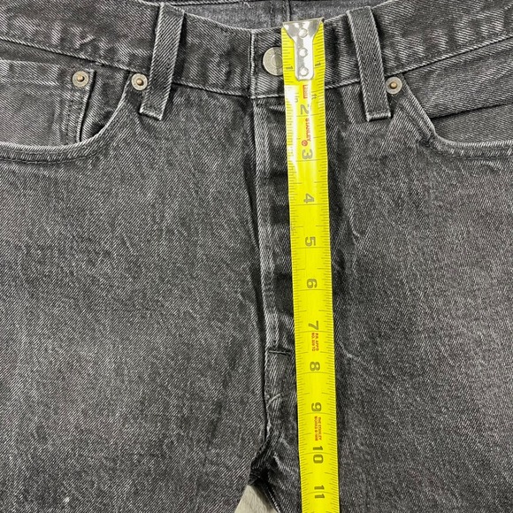 Levi's 501 Original Fit Jeans Men 33(32)x32(30) Black Straight Leg Button Fly - Picture 5 of 13